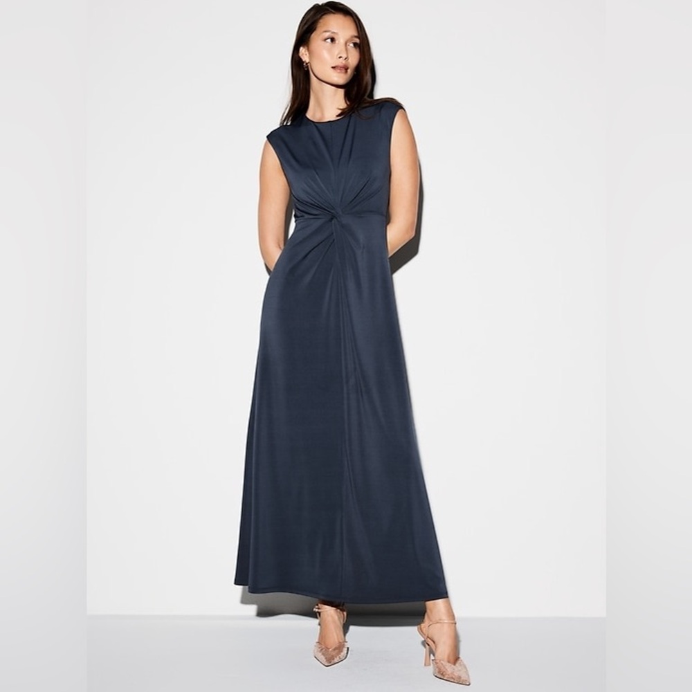 NWT! Navy The Occasion by Old Navy Twist-Front Maxi Dress